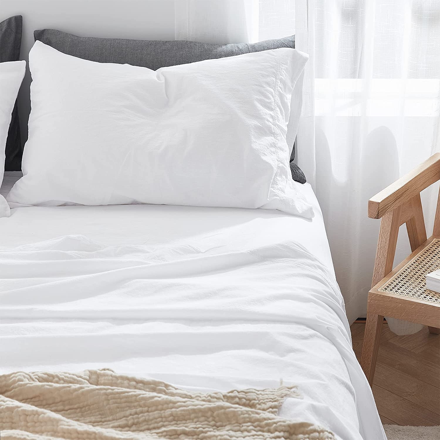 Terra e Pais Stonewash 100 Cotton Sheet Set White On Sale Bed Bath Beyond 34345730